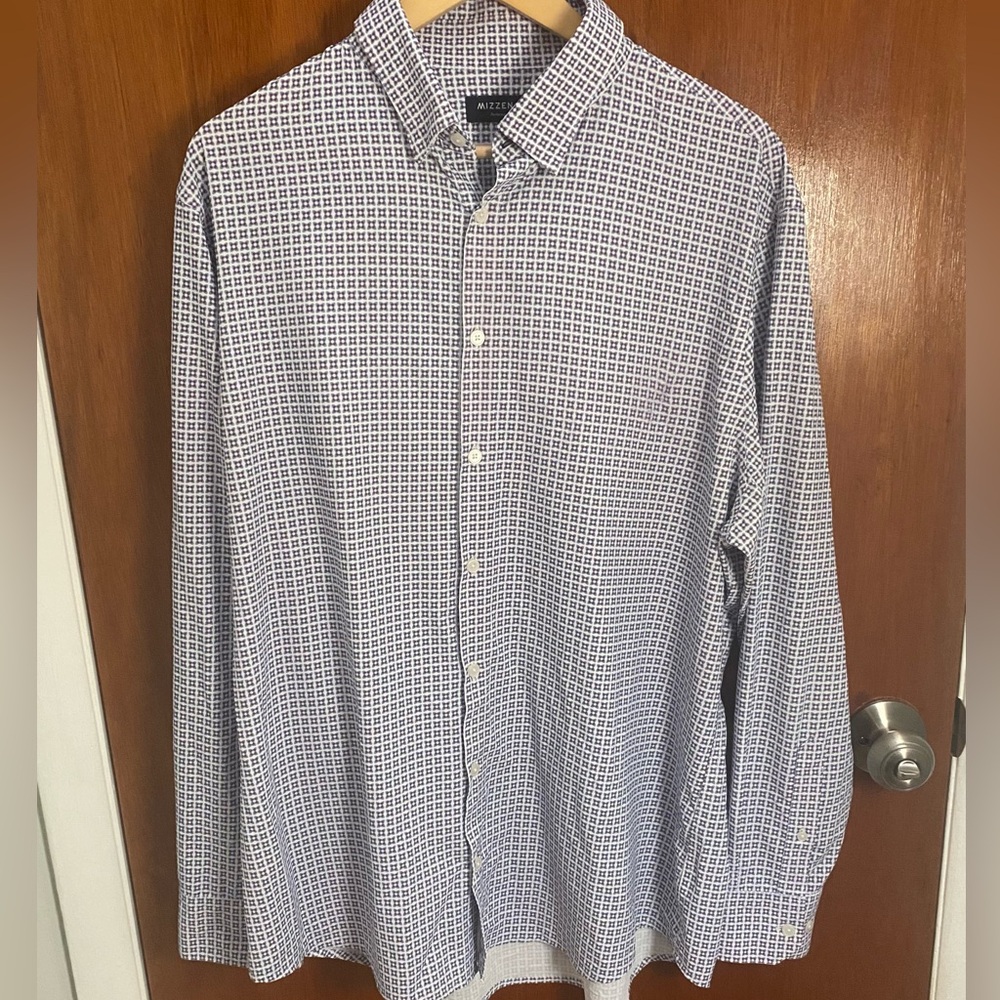 Mizzen & Main classic small design shirt with button down collar, size L, GUC
